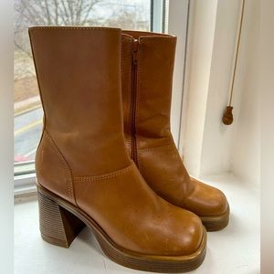 Steve Madden 7.5 Fantsie tan leather boots